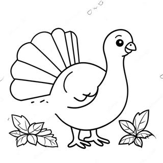 Page A Colorier Un Mignon Dinde De Thanksgiving 8866-7246