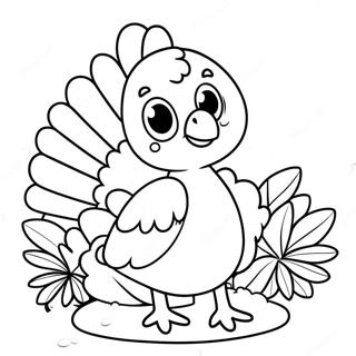 Page A Colorier Un Mignon Dinde De Thanksgiving 8866-7247