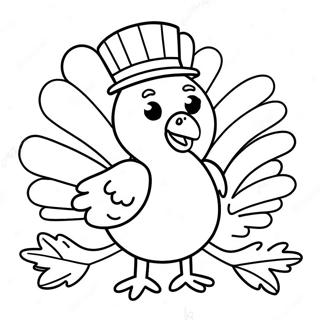 Page A Colorier Un Mignon Dinde De Thanksgiving 8866-7248