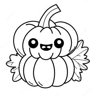 Page A Colorier Une Adorable Citrouille De Thanksgiving 8867-7249