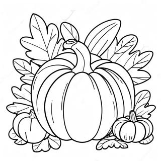 Page A Colorier Une Adorable Citrouille De Thanksgiving 8867-7250