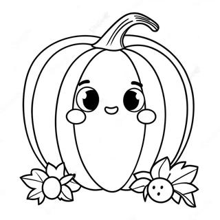 Page A Colorier Une Adorable Citrouille De Thanksgiving 8867-7252