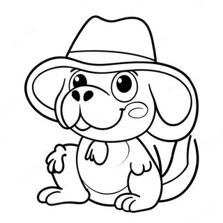 Page A Colorier Chica Avec Un Chapeau Colore 8877-7258