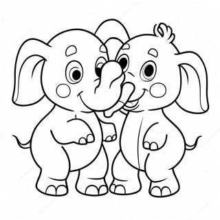 Page A Colorier Elephant Et Piggie Heureux 8897-7273