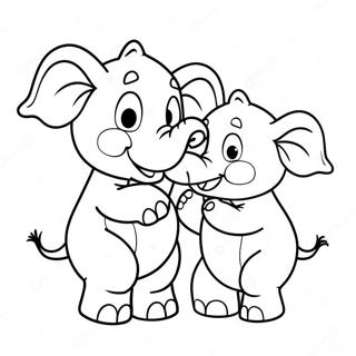 Page A Colorier Elephant Et Piggie Heureux 8897-7274