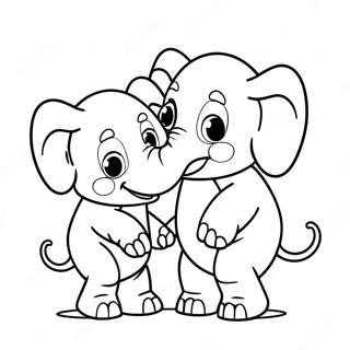 Page A Colorier Elephant Et Piggie Heureux 8897-7275