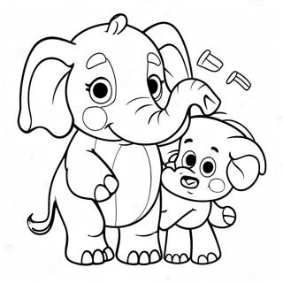 Page A Colorier Elephant Et Piggie Heureux 8897-7276