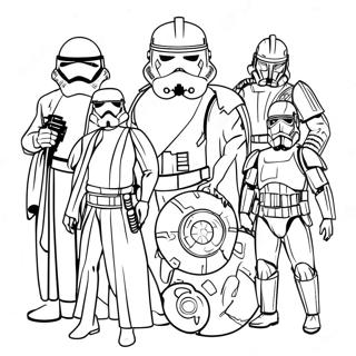 Page A Colorier Des Personnages De Star Wars 8917-7289