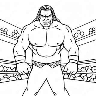 Page A Colorier De Laffrontement Epique Des Lutteurs Wwe 8927-7299