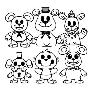 Page A Colorier Des Personnages Cauchemardesques De Five Nights At Freddys 8936-7302