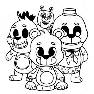 Page A Colorier Des Personnages Cauchemardesques De Five Nights At Freddys 8936-7303