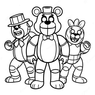 Page A Colorier Des Personnages Cauchemardesques De Five Nights At Freddys 8936-7304