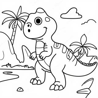 Page A Colorier Daventure De Dinosaure 8966-7326