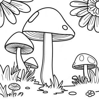 Page A Colorier De Champignon Psychedelique 8976-7336