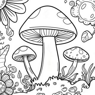 Page A Colorier De Champignon Psychedelique Colore 8977-7338