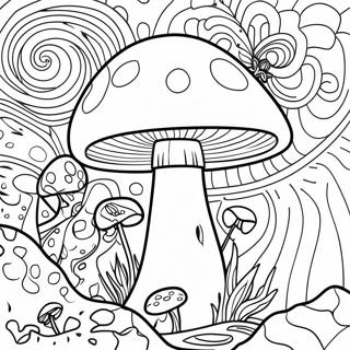 Page A Colorier De Champignon Psychedelique Colore 8977-7339