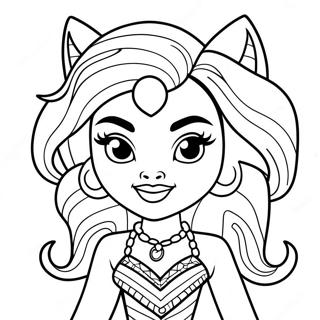 Page A Colorier De Clawdeen Wolf De Monster High 8996-7350