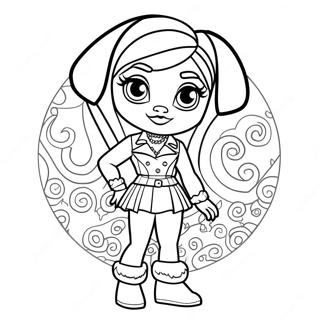 Page A Colorier De Clawdeen Wolf En Tenue Stylee 8997-7353