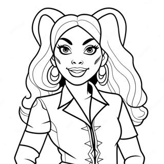 Page A Colorier De Clawdeen Wolf En Tenue Stylee 8997-7355