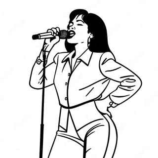 Page A Colorier De Selena Quintanilla En Performance Sur Scene 9007-7361