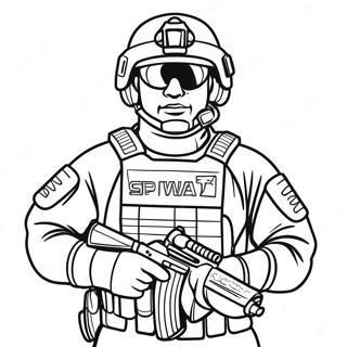 Page A Colorier Dun Officier Swat En Tenue Tactique 9067-7409