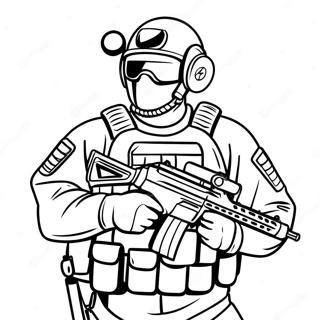 Page A Colorier Dun Officier Swat En Tenue Tactique 9067-7411