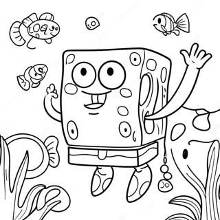 Page A Colorier De Laventure Sous Marine De Spongebob Squarepants 912-729