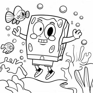 Page A Colorier De Laventure Sous Marine De Spongebob Squarepants 912-730