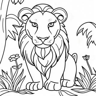 Page A Colorier Lion 9136-7464