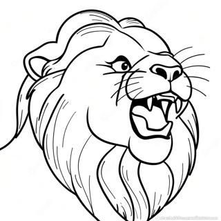 Page A Colorier Lion Majestueux Rugissant 9137-7465