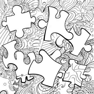 Page A Colorier Sensibilisation A Lautisme Avec Des Pieces De Puzzle Colorees 9187-7506