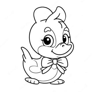 Page A Colorier De La Mignonne Daisy Duck Avec Un Noeud 922-738