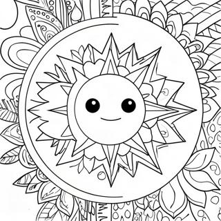 Page A Colorier Soleil Et Lune Bohemien 9236-7542