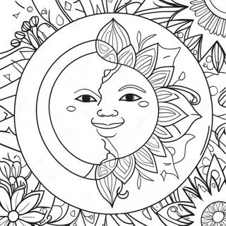 Page A Colorier Soleil Et Lune Bohemien 9236-7544