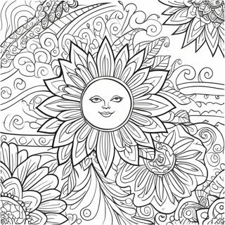 Page A Colorier Design Bohemien De Soleil Complexe 9237-7546