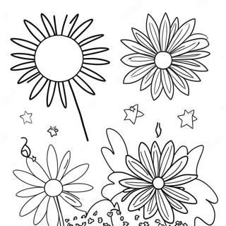 Page A Colorier Spectacle De Feux Dartifice Colores 9257-7562