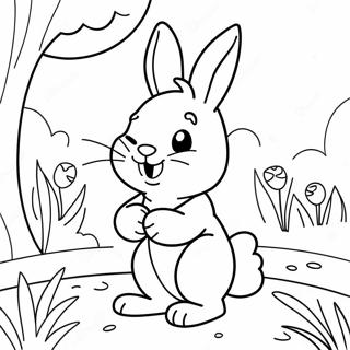 Page A Colorier Pierre Lapin Mignon Dans Un Jardin 9327-7617