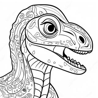 Page A Colorier De Velociraptor Detaille 932-745