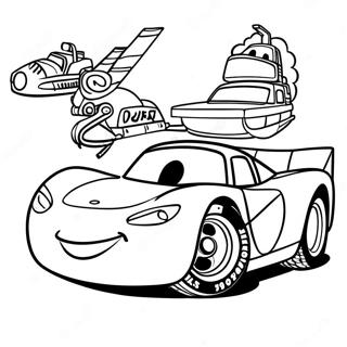 Page A Colorier Scene Du Film Cars 2 9386-7662