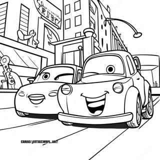 Page A Colorier Scene Du Film Cars 2 9386-7663