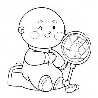 Page A Colorier Caillou Avec Son Jouet Prefere 9427-7698