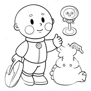 Page A Colorier Caillou Avec Son Jouet Prefere 9427-7699