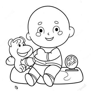 Page A Colorier Caillou Avec Son Jouet Prefere 9427-7700