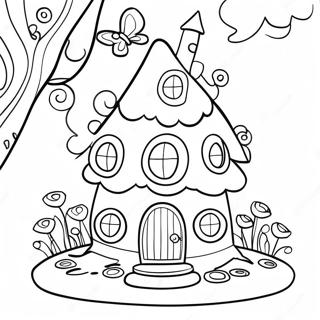 Page A Colorier Maison De Fee Fantaisiste 9437-7707