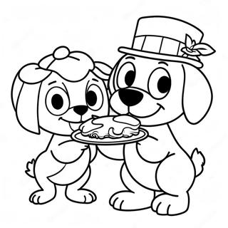 Page A Colorier De Bluey Et Bingo Celebrant Thanksgiving 9477-7733