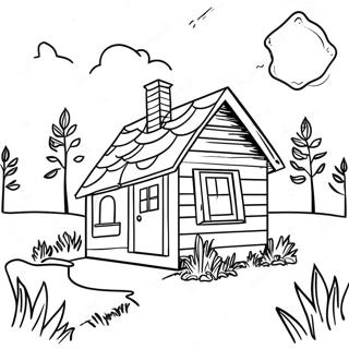 Page A Colorier De La Petite Maison Dans La Prairie 9526-7770