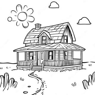 Page A Colorier De La Petite Maison Dans La Prairie 9526-7771