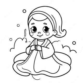 Page A Colorier De Bebe Mignon En Robe Blanche Pour Le Bapteme 9577-7813