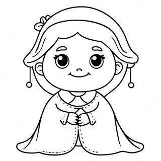 Page A Colorier De Bebe Mignon En Robe Blanche Pour Le Bapteme 9577-7816