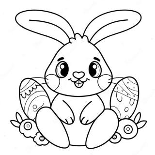 Page A Colorier De Lapin De Paques En Taille Reelle 9606-7833